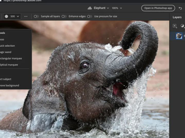 Adobe mang bản Photoshop đơn giản lên web